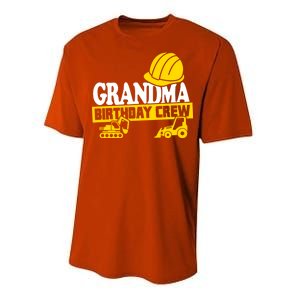 Grandma Birthday Crew Construction Party Performance Sprint T-Shirt