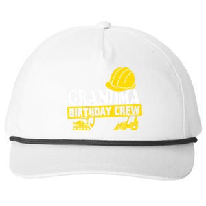 Grandma Birthday Crew Construction Party Snapback Five-Panel Rope Hat