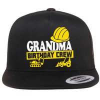 Grandma Birthday Crew Construction Party Flatbill Hat