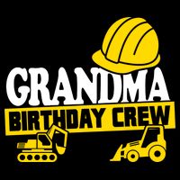 Grandma Birthday Crew Construction Party Flatbill Hat