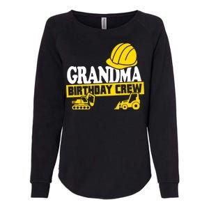 Grandma Birthday Crew Construction Party Womens California Wash Sweatshirt