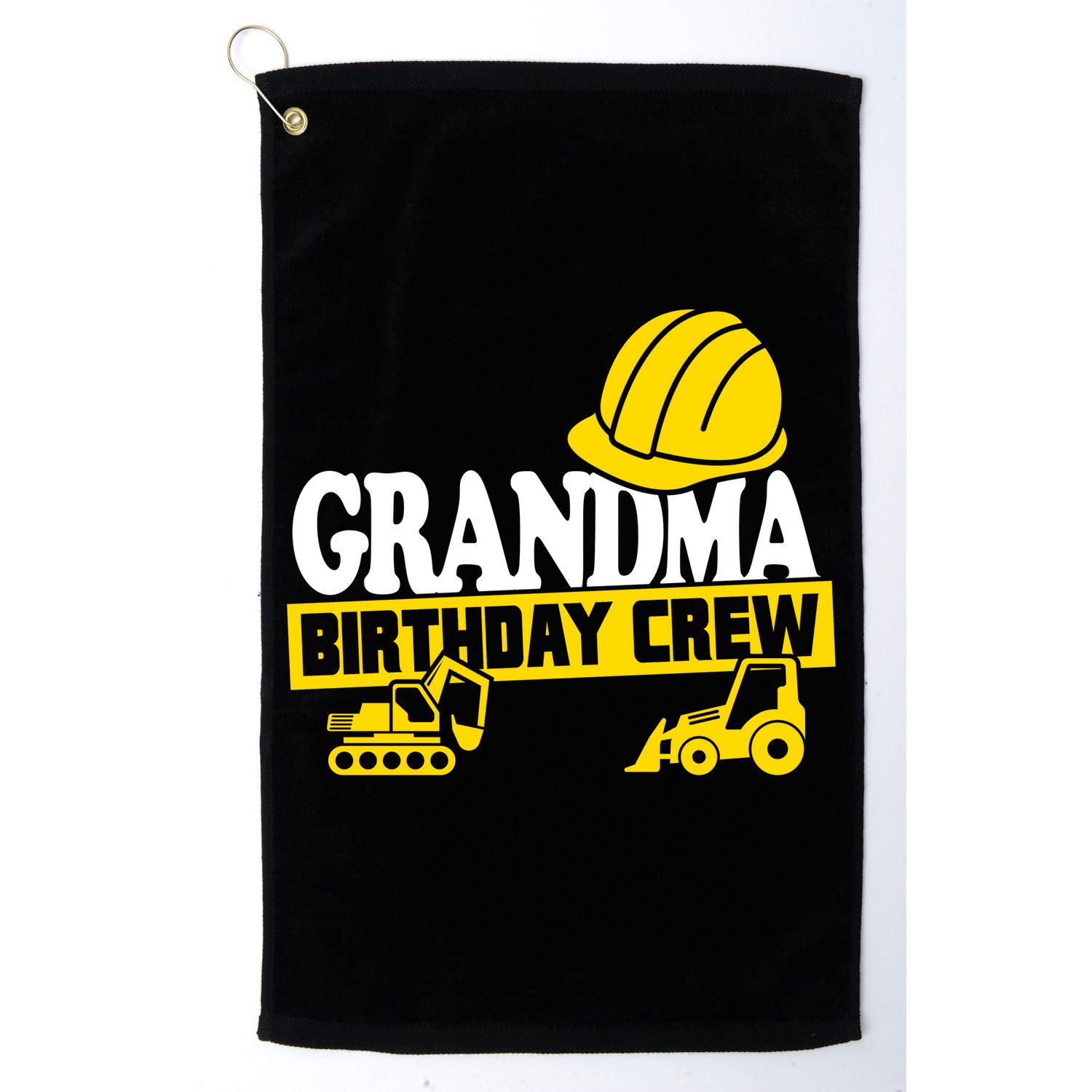 Grandma Birthday Crew Construction Party Golf Towel