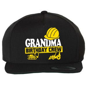 Grandma Birthday Crew Construction Party Wool Snapback Cap