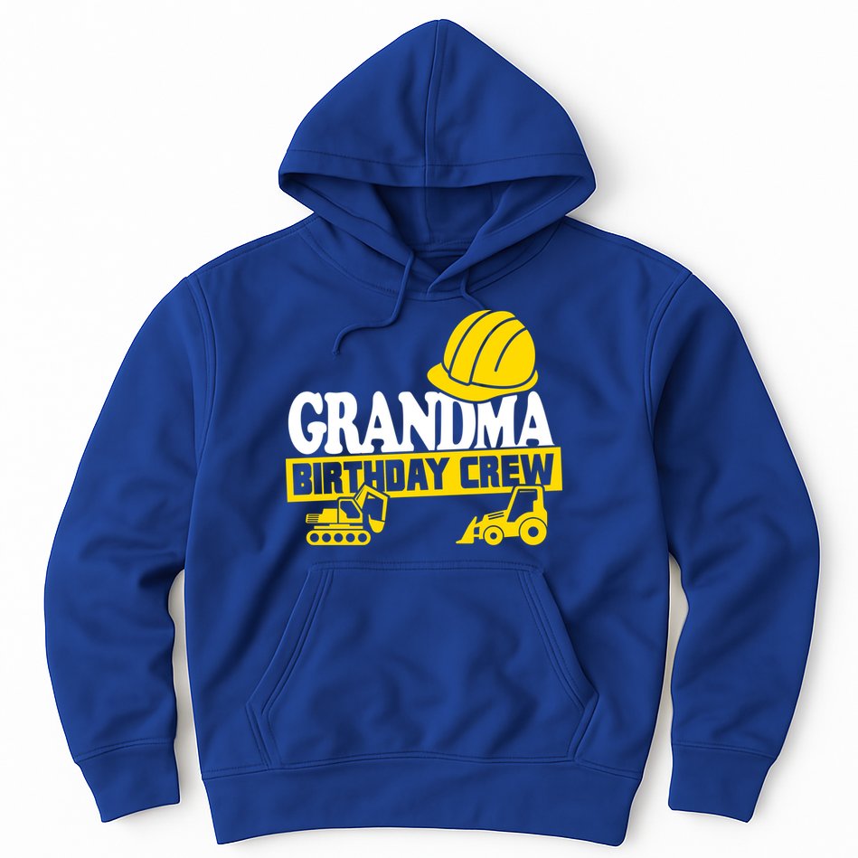 Grandma Birthday Crew Construction Party Hoodie
