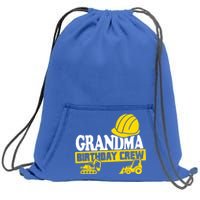 Grandma Birthday Crew Construction Party Sweatshirt Cinch Pack Bag