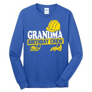 Grandma Birthday Crew Construction Party Tall Long Sleeve T-Shirt