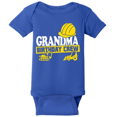 Grandma Birthday Crew Construction Party Baby Bodysuit