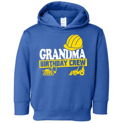 Grandma Birthday Crew Construction Party Toddler Hoodie