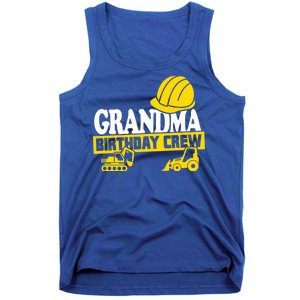 Grandma Birthday Crew Construction Party Tank Top