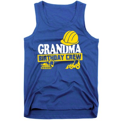 Grandma Birthday Crew Construction Party Tank Top