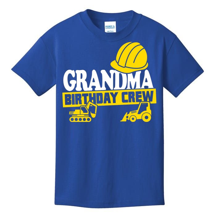 Grandma Birthday Crew Construction Party Kids T-Shirt