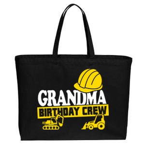 Grandma Birthday Crew Construction Party Cotton Canvas Jumbo Tote