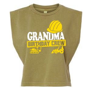 Grandma Birthday Crew Construction Party Garment-Dyed Women's Muscle Tee