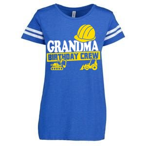 Grandma Birthday Crew Construction Party Enza Ladies Jersey Football T-Shirt