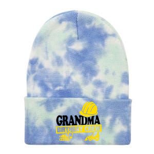 Grandma Birthday Crew Construction Party Tie Dye 12in Knit Beanie