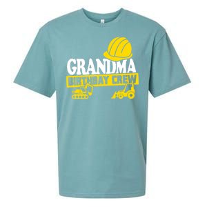 Grandma Birthday Crew Construction Party Sueded Cloud Jersey T-Shirt