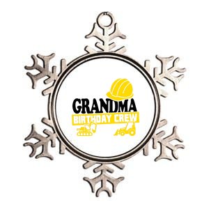 Grandma Birthday Crew Construction Party Metallic Star Ornament