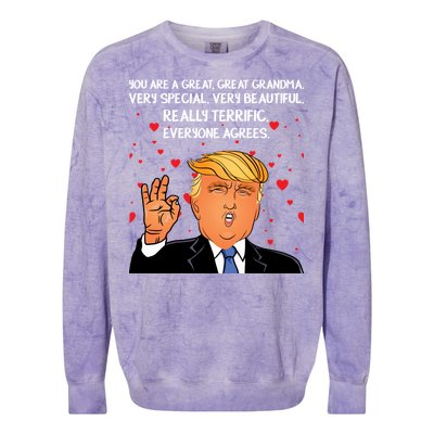 Grandma For Donald Trump Colorblast Crewneck Sweatshirt