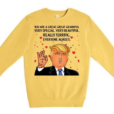 Grandma For Donald Trump Premium Crewneck Sweatshirt