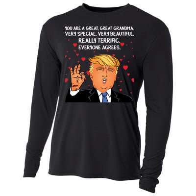 Grandma For Donald Trump Cooling Performance Long Sleeve Crew