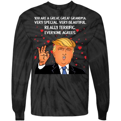 Grandma For Donald Trump Tie-Dye Long Sleeve Shirt