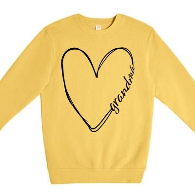 Grandma Heart Symbol Premium Crewneck Sweatshirt