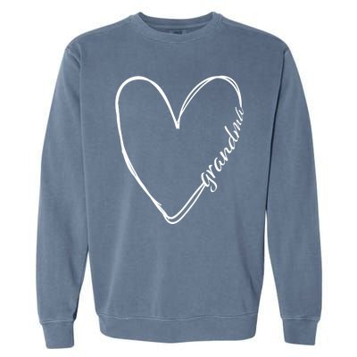 Grandma Heart Symbol Garment-Dyed Sweatshirt