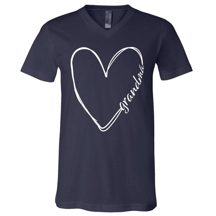 Grandma Heart Symbol V-Neck T-Shirt