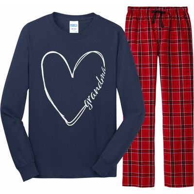 Grandma Heart Symbol Long Sleeve Pajama Set