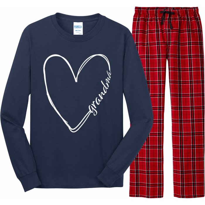 Grandma Heart Symbol Long Sleeve Pajama Set