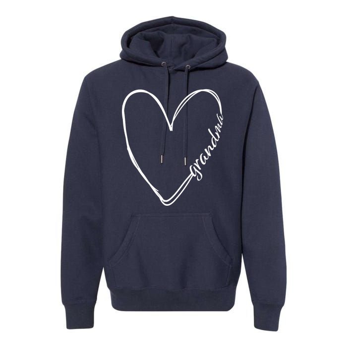 Grandma Heart Symbol Premium Hoodie