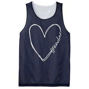 Grandma Heart Symbol Mesh Reversible Basketball Jersey Tank