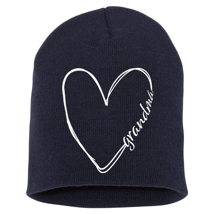 Grandma Heart Symbol Short Acrylic Beanie