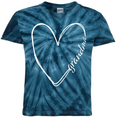 Grandma Heart Symbol Kids Tie-Dye T-Shirt