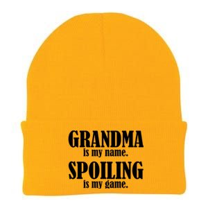 Grandma Is My Name Spoiling Is My Game Knit Cap Winter Beanie