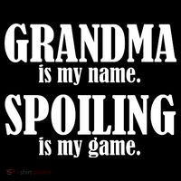 Grandma Is My Name Spoiling Is My Game Stripe Pom Pom Beanie