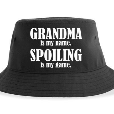 Grandma Is My Name Spoiling Is My Game Sustainable Bucket Hat