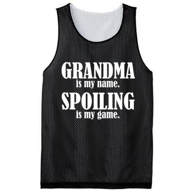 Grandma Is My Name Spoiling Is My Game Mesh Reversible Basketball Jersey Tank
