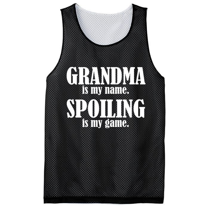 Grandma Is My Name Spoiling Is My Game Mesh Reversible Basketball Jersey Tank