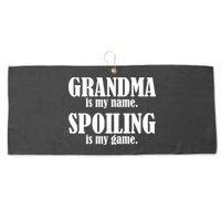 Grandma Is My Name Spoiling Is My Game Large Microfiber Waffle Golf Towel