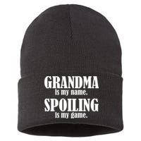 Grandma Is My Name Spoiling Is My Game Sustainable Knit Beanie