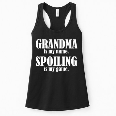 Grandma Is My Name Spoiling Is My Game Womens Tank Top