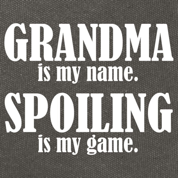 Grandma Is My Name Spoiling Is My Game Cotton Canvas Backpack