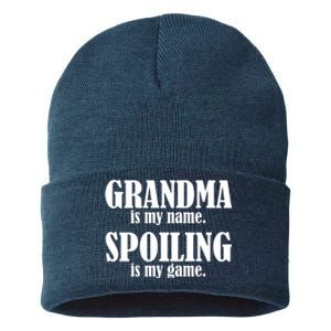 Grandma Is My Name Spoiling Is My Game Sustainable Knit Beanie