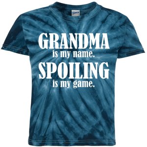 Grandma Is My Name Spoiling Is My Game Kids Tie-Dye T-Shirt