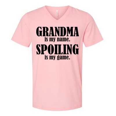 Grandma Is My Name Spoiling Is My Game V-Neck T-Shirt