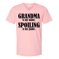 Grandma Is My Name Spoiling Is My Game V-Neck T-Shirt