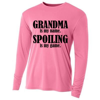 Grandma Is My Name Spoiling Is My Game Cooling Performance Long Sleeve Crew