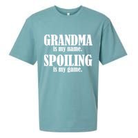 Grandma Is My Name Spoiling Is My Game Sueded Cloud Jersey T-Shirt