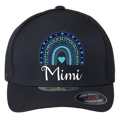 Grandma MiMi Blue Leopard Rainbow Flexfit Unipanel Trucker Cap